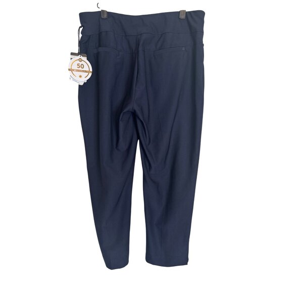 NWT Tail White Label Size 16 Womens Navy Golf UPF 50+ Pull-On Ankle Pants - Picture 11 of 16